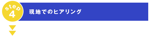 現地でのヒアリング